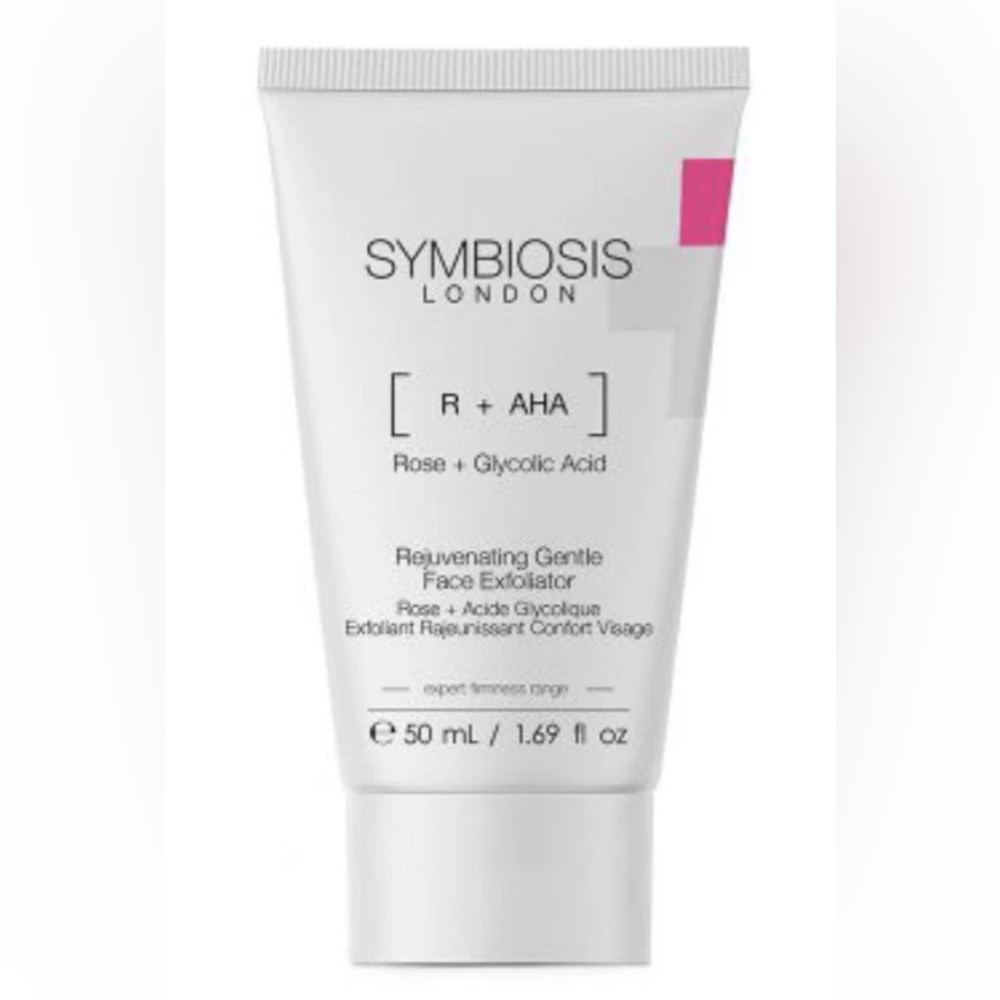 Symbiosis London Rose + AHA Glycolic Acid Rejuvenating Exfoliator 1.69 oz NEW 💖